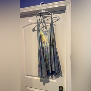 Holographic Halter Dress